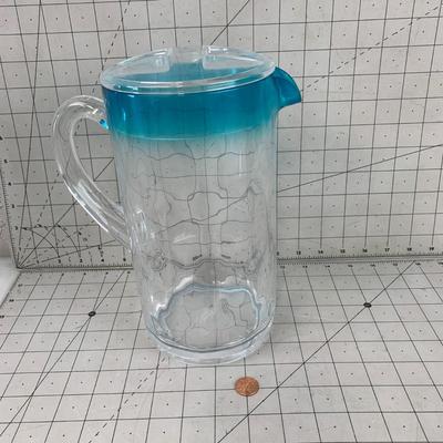#311 Blue Glass Pitcher
