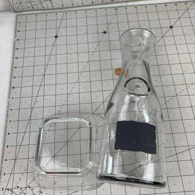 #341 Glass Bottle and Jar 
