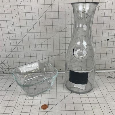 #341 Glass Bottle and Jar 