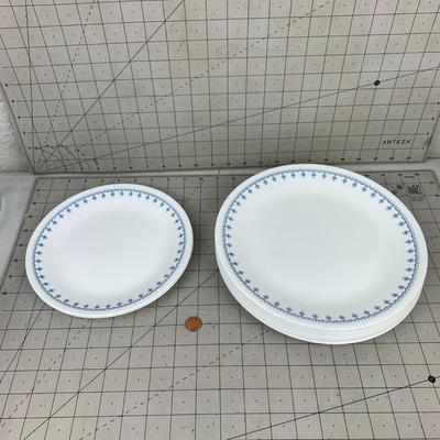 #342 Corelle Blue/White Plates