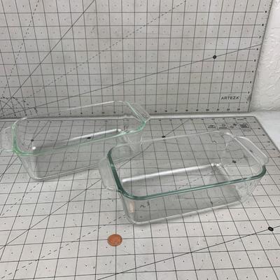 #344 Glass Pyrex Bread Pans