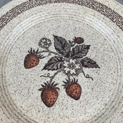 #350 Stoneware Strawberry Homer Laughlin Plates