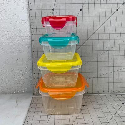 #354 GoodCook Colorful Lid Plastic Storage Containers