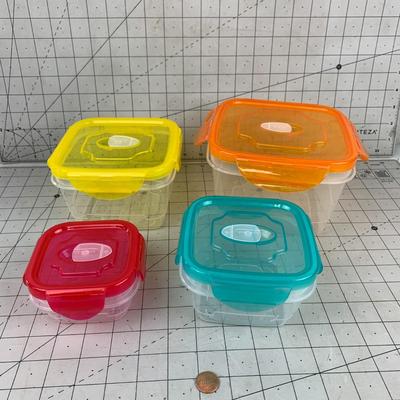 #354 GoodCook Colorful Lid Plastic Storage Containers