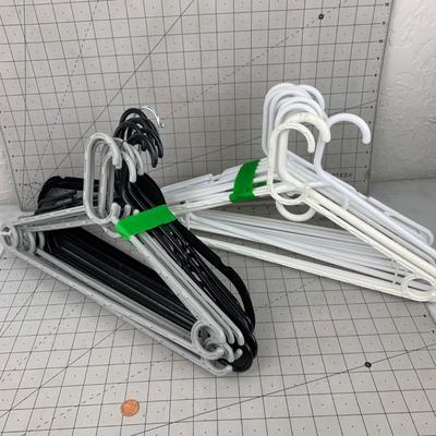 #359 Black, Gray and White Hangers