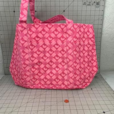 #372 Pink Flower Fold Out Bag