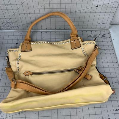 #373 Yellow/Brown Purse