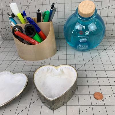 #376 Office Utensils, Heart Case and Misc.