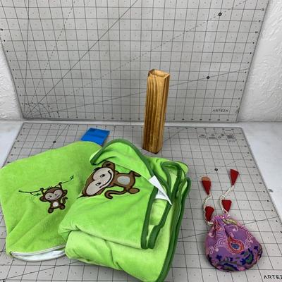 #394 Packable Monkey Blanket and Misc.