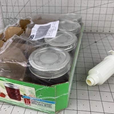 #397 Four Jelly Jars and Baking Tool