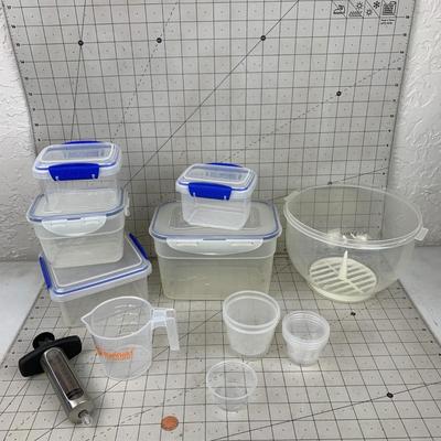#435 Plastic Food Storage and Misc. Kitchen