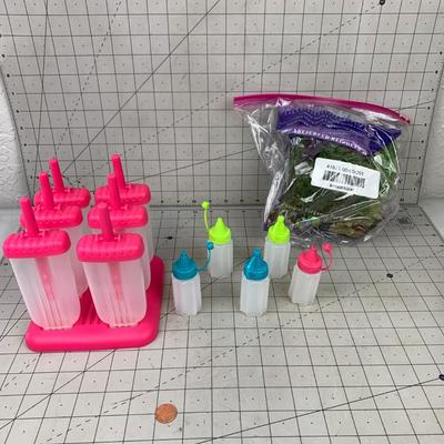#436 Popsicle Molds, Syrup Bottles and Moss