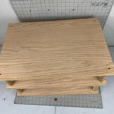 #455 1'11" x 1'3.5" x 1'1.5" Three Tier Wooden Shelf