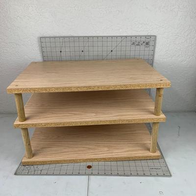 #455 1'11" x 1'3.5" x 1'1.5" Three Tier Wooden Shelf
