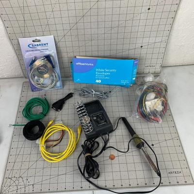 #458 Radio Shack Soldering Station, Envelopes, Cords and More