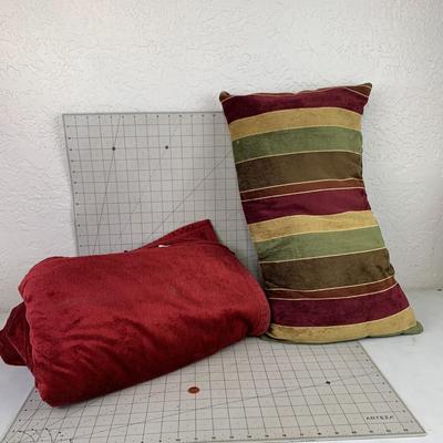 #462 Pillow and Red Blanket