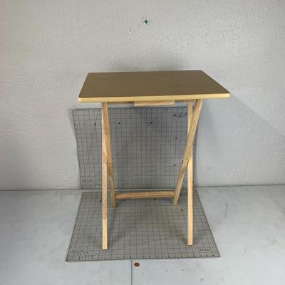 #475 Wooden Fold Out Side Table