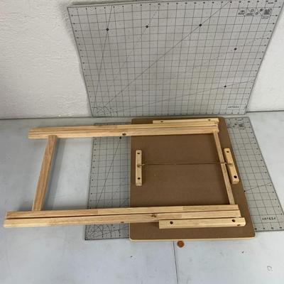 #475 Wooden Fold Out Side Table