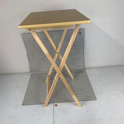 #475 Wooden Fold Out Side Table
