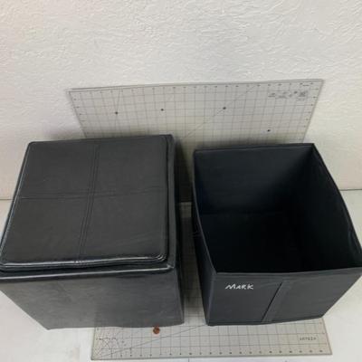 #488 Storage Tote and Pleather Bin