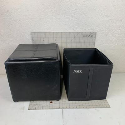 #488 Storage Tote and Pleather Bin