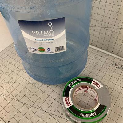 #495 5 Gallon Water Jug and Duct Tape