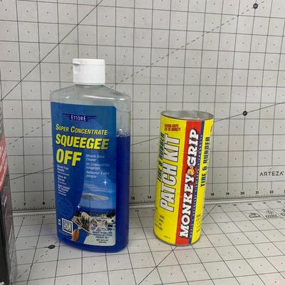 #500 K&N Recharger, Staples, Squeegee Off, Patch Kit and More