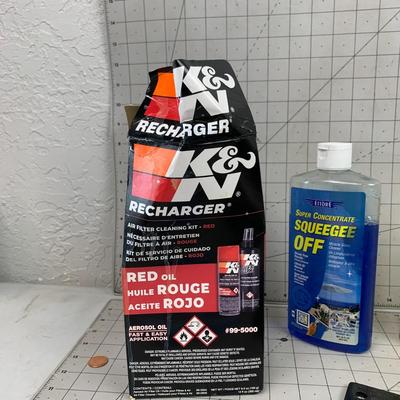 #500 K&N Recharger, Staples, Squeegee Off, Patch Kit and More