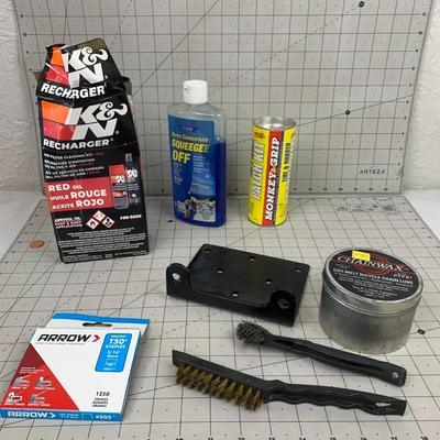 #500 K&N Recharger, Staples, Squeegee Off, Patch Kit and More
