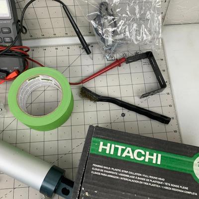 #501 Hitachi Nails, Radio Shack Auto Range Digital Multimeter and More