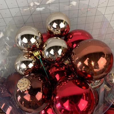 #509 Red/Brown Christmas Tree Ornaments 