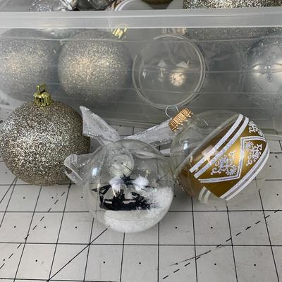 #510 Glass Icicle Ornaments and Silver Ornaments