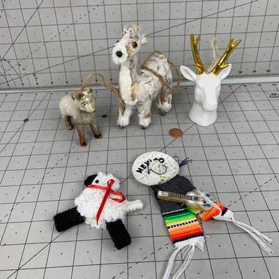 #516 Mexico, Sheep, Deer and Wolf Ornaments