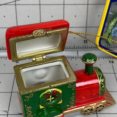 #518 Bass, Train and Snowman Ornaments