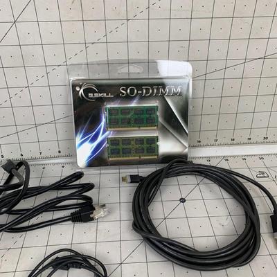 #554 G Skill So-Dimm and Misc. Electronic Cords
