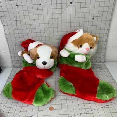 #567 Dog and Cat Christmas Stocking