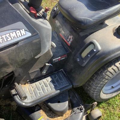 143 Craftsman GT5000 48" Deck Kohler 25HP Lawn Mower with Riding Mower Baggage Attachments