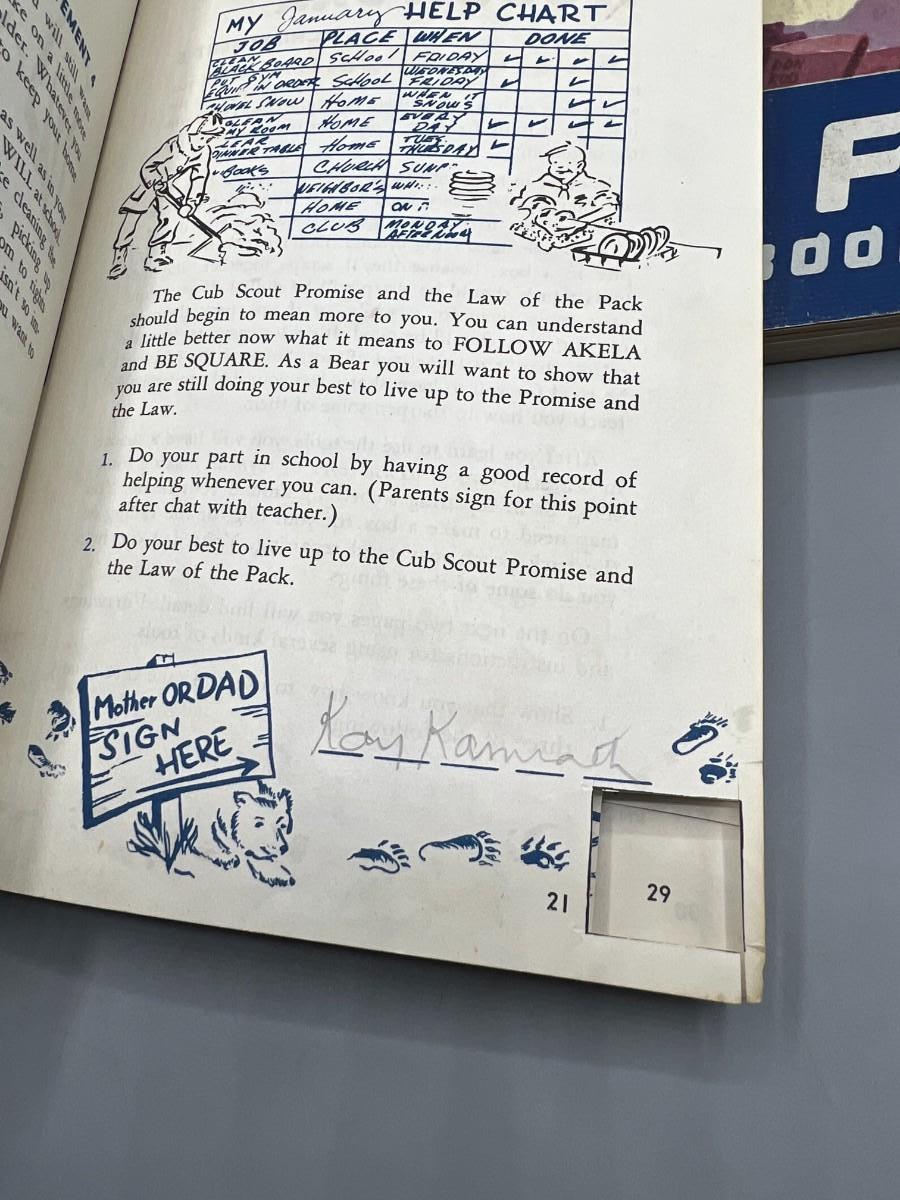 Vintage Lot of 1950's Bear, Wolf, & Lion Boy Scout of America Handbooks