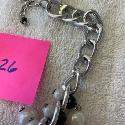 White Bib Necklace Set