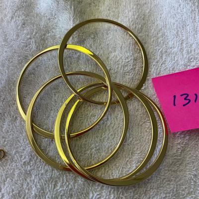 Lot of gold tone bracelets