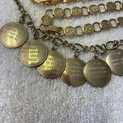 Lot of gold tone bracelets