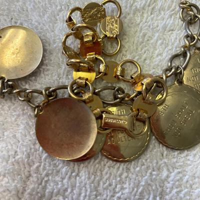 Lot of gold tone bracelets