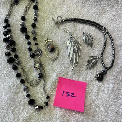 Lot of Black & Silver jewelry