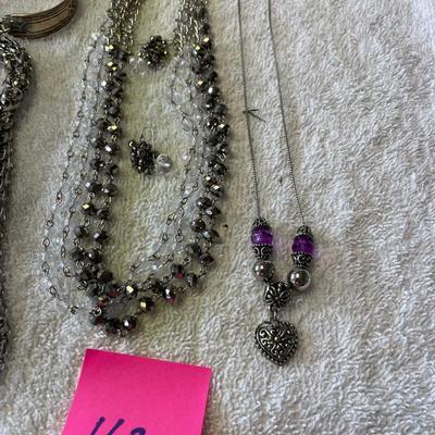 Lot of Silvertone Jewelry