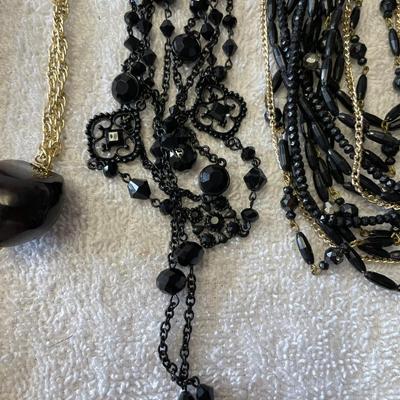 Lot of Necklaces Black & Purple