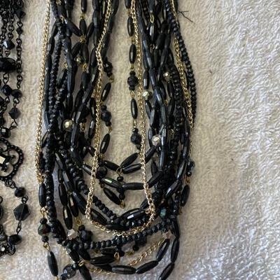Lot of Necklaces Black & Purple