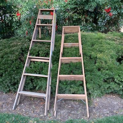 1074 Two Wooden Ladders 5ft., and 6ft.