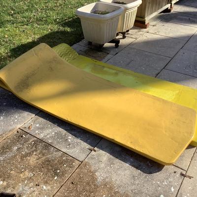 1091 Two Yellow Foam Pool Floats