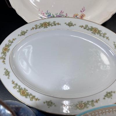 Hallmarked large china platters feom 10-15