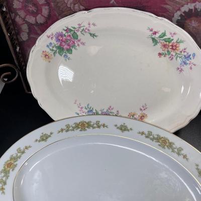 Hallmarked large china platters feom 10-15